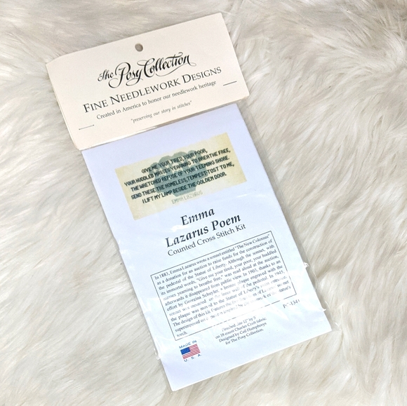 Needlepoint Statue of Liberty Emma Lazarus Poem